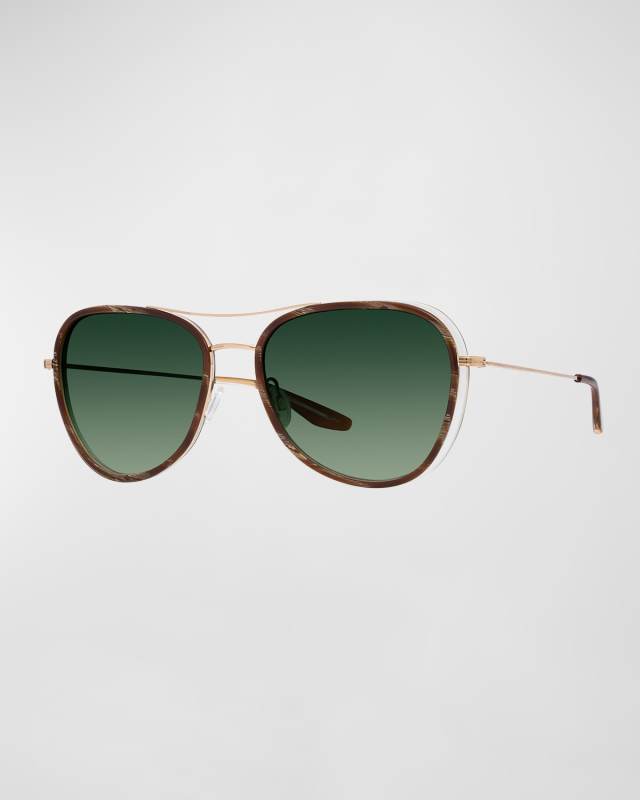 Gesner Acetate & Titanium Aviator Sunglasses